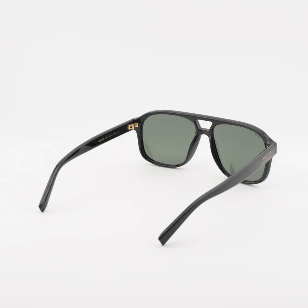 Gucci GG1856S 001 Sunglasses Black Aviator Frame, Grey Lenses
